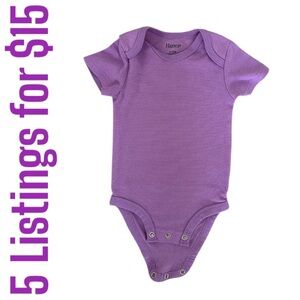 Hanes 6-12 Month Lavender Onesie Like New baby girl